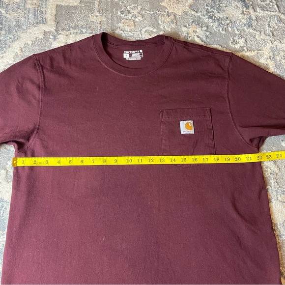 Carhartt Men's Burgundy Short Sleeve Tee - Picture 3 of 5